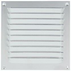 Grille d'aération estampée aluminium avec moustiquaire