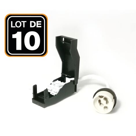 10 Douilles GU10 Céramique Automatique 230V classe 2