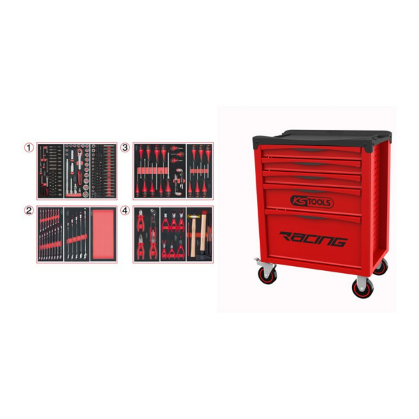 Servante mobile avec outils