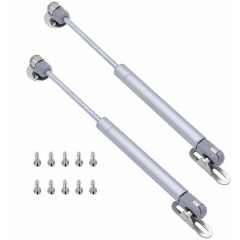 2 pièces 200N vérin à gaz, ascenseur à gaz Elescopic Soft Close Strut Lift Stay Gas Spring Armoire Charnières pour armoire de cuisine Poignée de porte Toy Box Charnière