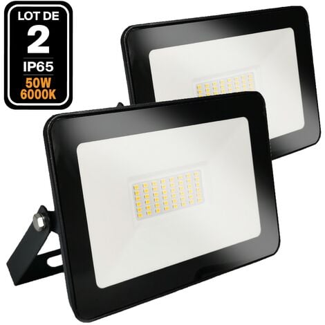 2 Projecteurs LED 50W Ipad Blanc froid 6500K Haute Luminosité