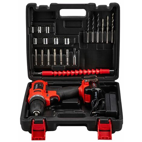 Perceuse Visseuse Sans Fil 21V, TEENO une batterie de 1.5Ah Visseuse Devisseuse Sans Fil,21 Accessoires – Image 2