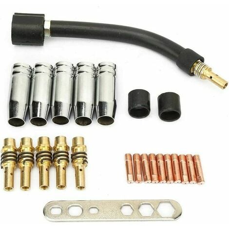 24 Pcs 0.8 Contact Contact MIG Soudage Contact Soudeur Kit De Consommables De Soudage Compatible Pour Binzel 15AK Pistolet De Torche De Soudage