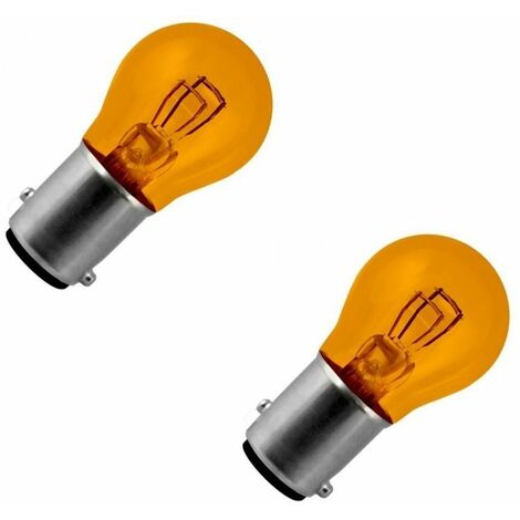 2x ampoule 12V 21/5W BAY15D Orange clignotant voiture tracteur