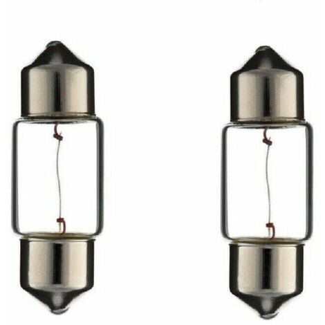 2x ampoule navette 12v 8w Sv8,5 longueur 30mm voiture tracteur