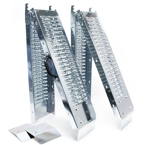 2x rampe de chargement pliable acier galvanisé moto ATV quad rail collision 160x22,5cm 400kg