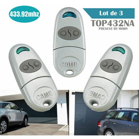 3 pieces Telecommande d'origine TOP432NA Frequence de code fixe 433,92 MHz