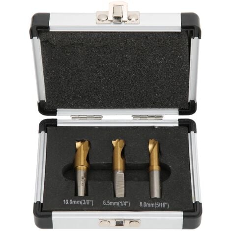 3Pcs Foret à Dépointer, HSS CO 6.5mm/8mm/10mm Foret Coupeur de Soudage par Points Ensemble Fraises à Dépointer pour Enlever les Joints de Soudure en Tôle