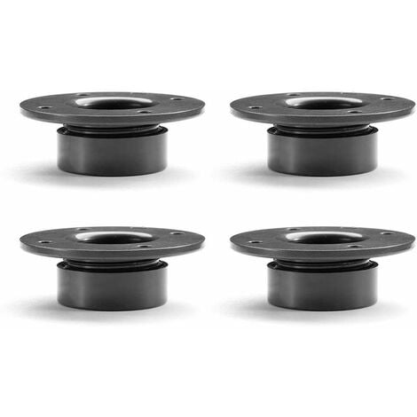 4x Pied de meuble 15mm réglable ajustable ±3mm en plastique gris anthracite à visser Meuble TV Canapé Buffet Armoire Lit Bureau Bricolage