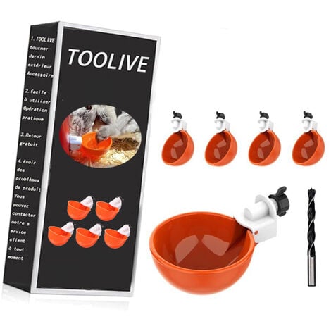 5 pcs, Abreuvoir Poules, Abreuvoir Automatique Poule Kit, Abreuvoirs Automatiques De Poulet, Convient Aux Oiseaux, Volailles, Pigeons, Poulets, Canards