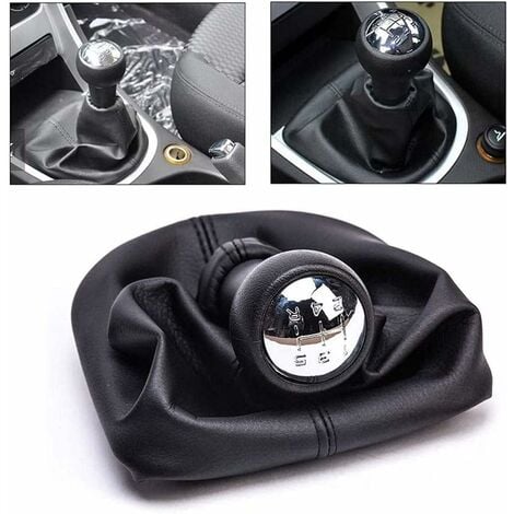 5 Vitesses Pommeau de Levier de Vitesse avec Soufflet Compatible pour Peugeot 207 307 308 CC