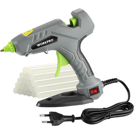 WORKPRO Pistolet à Colle Chaude 60W avec 20 Bâtons de Colle 11x100 mm, Pistolet à Colle Electrique de Chauffage Rapide pour Réparation, Art et DIY - 60W Ø 11mm