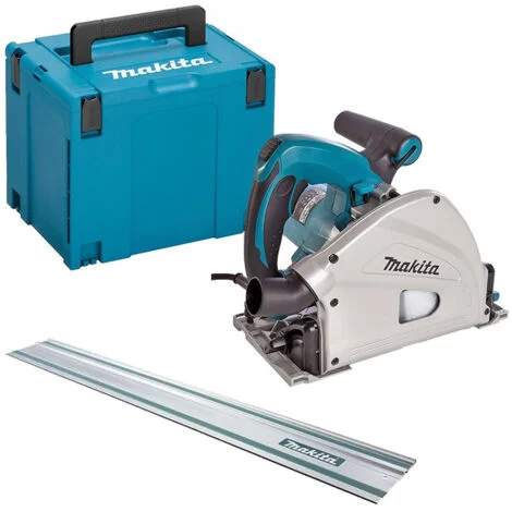 Scie circulaire plongeante 1300W Ø165MM - MAKITA - Avec coffret MAKPAC + Rail de guidage 1400 mm - SP6000J1