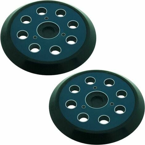 Aamunpa-2 Lot de 2 patins abrasifs pour ponceuse orbitale 8 trous 125 mm Compatible avec Makita M9204 BO5030 BO5031 DBO180Z BO8041 DBO180RMJ BO5041 BO5010 BO50111 BO5012.