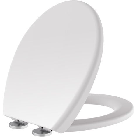 Abattant WC Forme O avec Frein de Chute et Confort Ergonomique,haut résistant avec une Capacité de Charge 150 kg, Antibactérien en UF