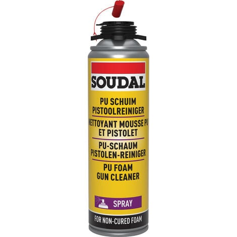 Aerosol nettoyant pour mousse polyuréthane et pistolet 500ml