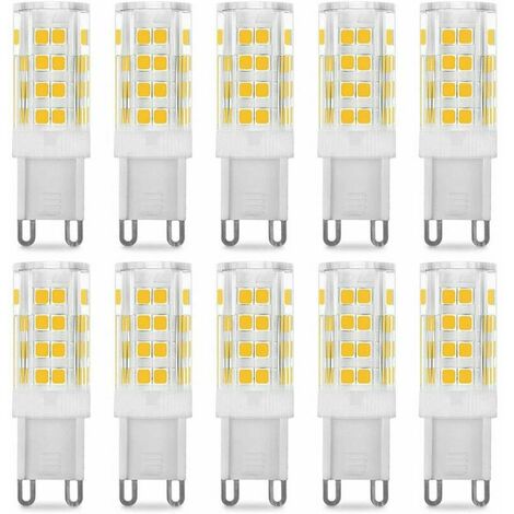 Ampoule LED G9 5W, Equivalent 40W , Blanc Chaud 3000k, 220-240V, 360° angle de faisceau, Pack de 10,dolaso