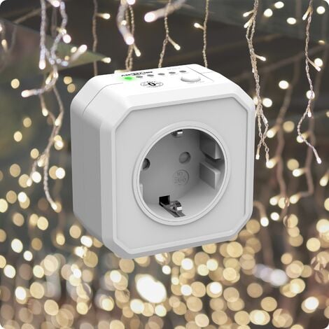 ANSMANN Prise programmable AES1 avec compte à rebours – Blanc