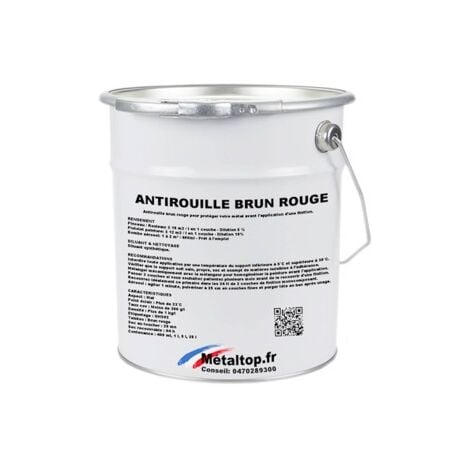 Antirouille Brun Rouge - Pot 5 L    - Metaltop