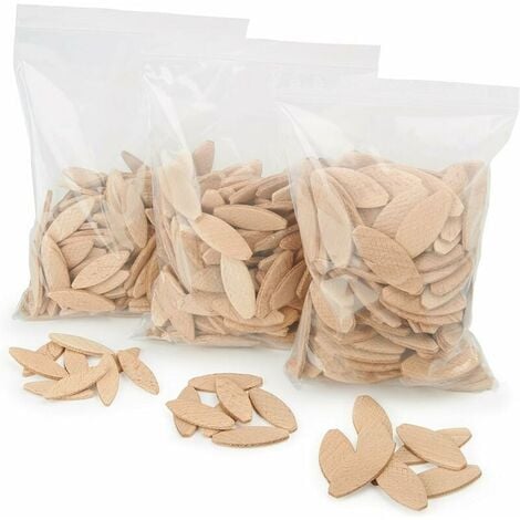 assortiment lamello d’assemblage  type Lamello 10 , 100 pièces/taille  lamelle bois en hêtre massif  Idéal pour fraiseuse bois/fraiseuse à lamelles