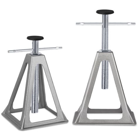 AUFUN Cadres de support pour caravanes et remorques, chargeable jusqu'à 1000 kg, réglable en hauteur (lot de 2)