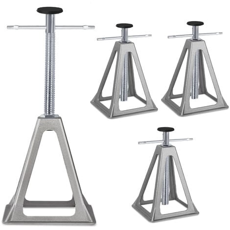 AUFUN Cadres de support pour caravanes et remorques, chargeable jusqu'à 1000 kg, réglable en hauteur (lot de 4)