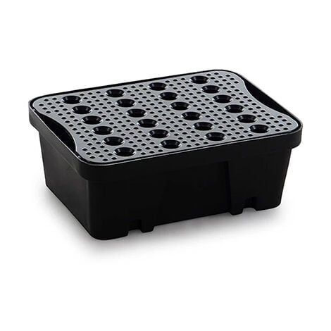Bac de rétention 10 L - Avec caillebotis - ST1-10-BK-BK