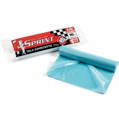 Bâche de protection 4x4m = 16m² épaisseur 195gr idéal peinture meuble bricolage travaux salissant