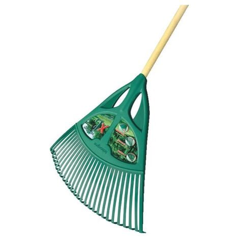 Balai gazon et feuilles XL' polymère à manche bois - LEBORGNE