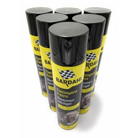 BARDAHL LOT 6 BOMBES Dégraissant Nettoyant Freins Ultra Puissant 600mL