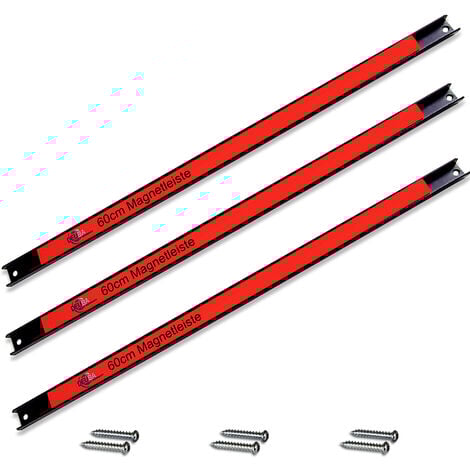 Barres magnétiques pour outils 60 cm 23kg charge max - Outils garage atelier 3x 60 cm
