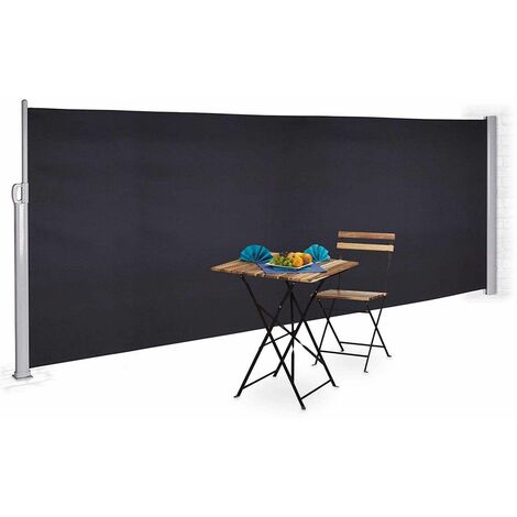 Bc-elec - ASA-200T Store latéral gris anthracite 3x2m rétractable pour terrasse, brise-vue jardin pare-vue...