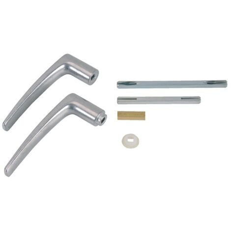 Béquille double aluminium 1 portée pour carré 6 ou 7 mm, époxy noir - DUVAL