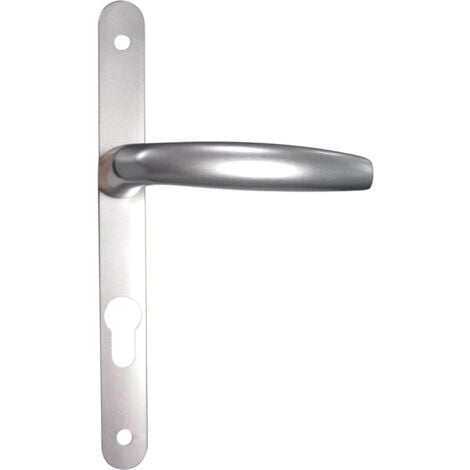 Béquille double sur plaque étroite entraxe 70/195 mm ligne Atlanta clé I finition blanc RAL 9016 porte 68/77 - HOPPE