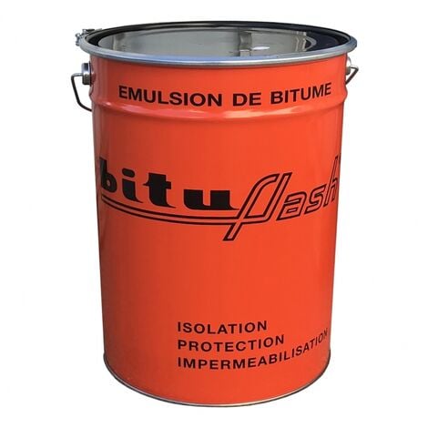 Bitume étanchéité, enduit bitumeux, imperméabilisant maçonnerie, bois, métaux, cuve, bassin, fondation, sol, BITUFLASH - PROCOM 5 litres