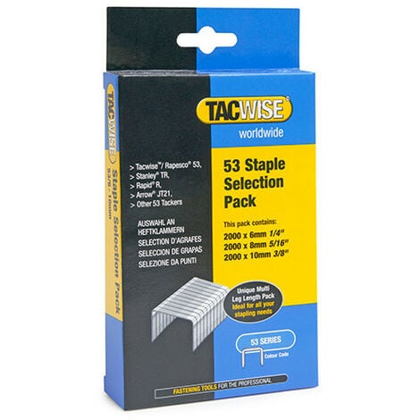 Boîte de 6000 agrafes type 53 L. 6/8/10 mm - TA-1095 - Tacwise