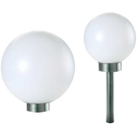 Boule lumineuse solaire pour jardin Blanc 30 cm