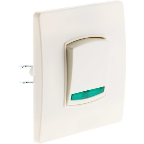 Bouton poussoir voyant borne-auto vis + griffes Blanc - Diwone