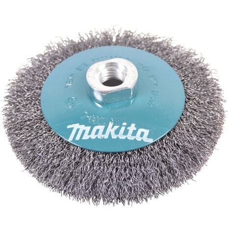 Brosse conique à fils acier ondulés M14 Ø 115mm - Makita D-39849