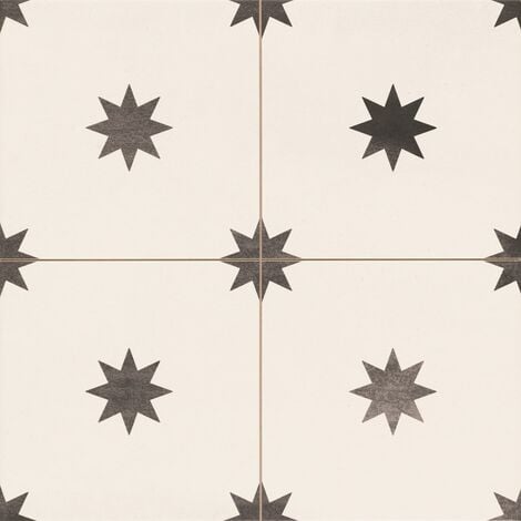 Carrelage grès cérame étoilé STRELLA WHITE - 44X44 - 1,37 m²