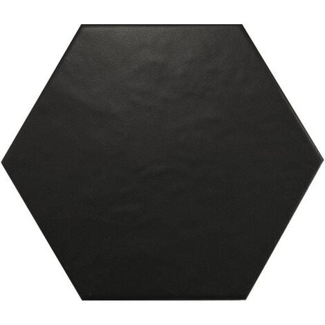 Carrelage hexagonal 17,5x20 HEXATILE NOIR MAT 20338 - 0.71m²