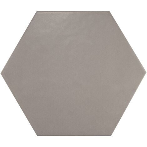 Carrelage hexagonal 17.5x20 Tomette design HEXATILE GRIS UNI 20340 0.71m²