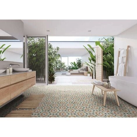 Carrelage Imitation Carreaux de Ciment BOHEMIA 21x25cm (0,52m2) Hanna - Les Carreaux de Jean