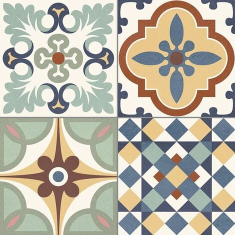 Carrelage style ancien ciment coloré provençal style d antan HERITAGE MIX 33x33 cm - 1.32m²