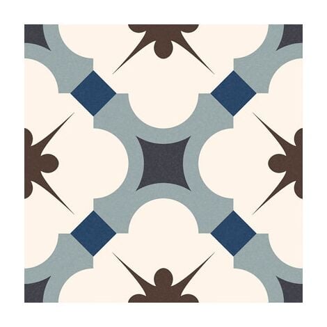 Carrelage style ancien ciment GABARDINE BLEU 16.5x16.5 cm - 0.55m²