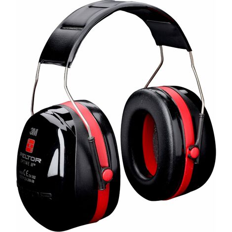 Casque anti-bruit 3M PELTOR série Optime III Serre-tête 35dB Rouge ( Prix pour 1 )