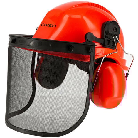 Casque forestier complet 3en1 - pour tronçonneuse débroussaillage – visière treillis acier - protection auditive - Normes EPI