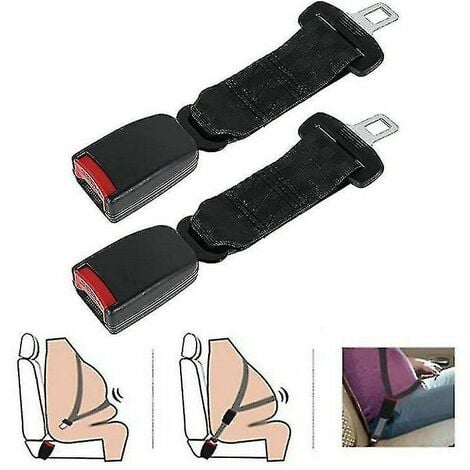 Ceintures de sécurité Lot de 2 rallonges de ceinture de sécurité de voiture universelles Sangle d'extension de ceinture de sécurité réglable 23cmgris 2pcs 36cm