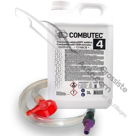 Cérine Peugeot, additif FAP noir Peugeot/Citroën - kit de remplissage Warm Up COMBUTEC 4 - 3L