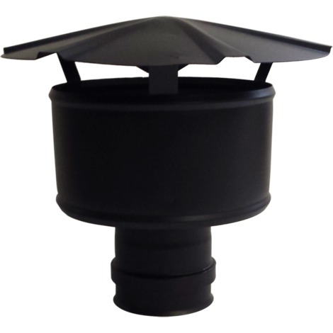 Chapeau anti-intempérie noir - Ø 80